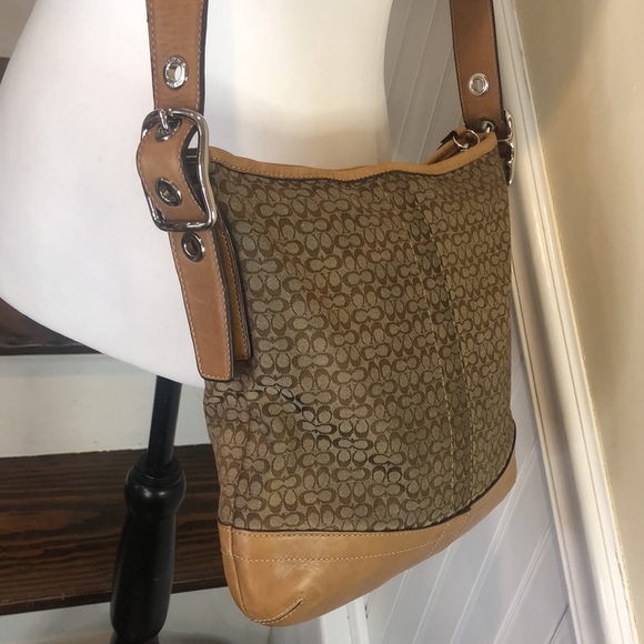 COACH Mini Jacquard Signature C Crossbody Convertible Tote Shoulder Bag - Picture 5 of 17